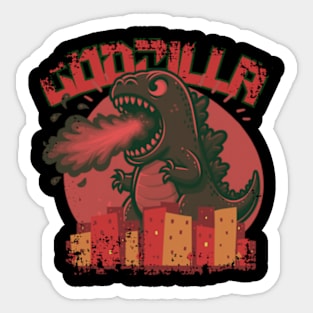 Godzilla cute vintage style Sticker